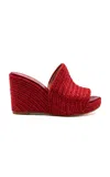 Andrea Gomez Exclusive Gloria Raffia Wedge Sandals In Multi