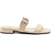 Andrea Gomez Frida Leather Sandal In Gray