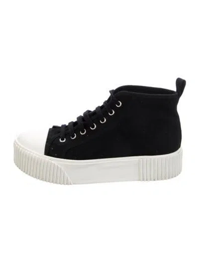 Pre-owned Andrea Gomez Velvet Sneakers In Black