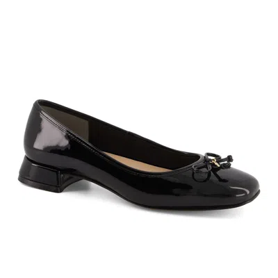 Andrea Heeled Ballerinas In Black