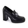 Andrea High Heel Loafers In Black