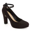 Andrea High Heels Ankle Strap Pumps In Black