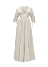 Andrea Iyamah Women's Adelle Cotton Corset Maxi Dress In Soft Almond