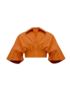 Andrea Iyamah Alu Cropped Stretch-cotton Shirt