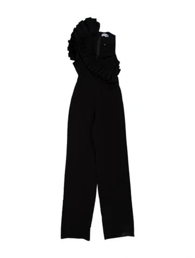 Pre-owned Andrea Iyamah Asymmetrical Long Dress In Black