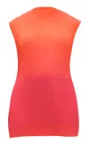 Andrea Iyamah Women's Atti Ombré Satin Pleated Sleeveless Top In Multi