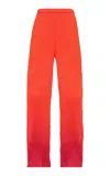 Andrea Iyamah Women's Atti Ombré Satin Pleated Straight-leg Pants In Tomato