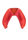 Andrea Iyamah Balu Plissé Satin Crop Top In Red