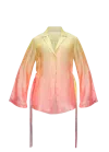 Andrea Iyamah Bata Satin Shirt In Salmon Pink