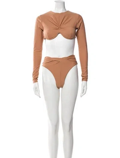 Pre-owned Andrea Iyamah Bikini W/ Tags In Brown