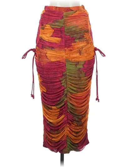 Pre-owned Andrea Iyamah Casual Skirt In Burgundy
