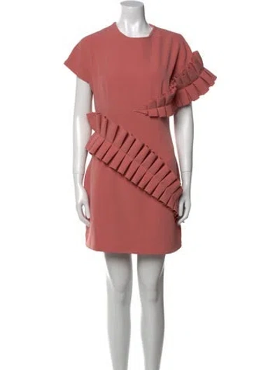 Pre-owned Andrea Iyamah Crew Neck Mini Dress W/ Tags In Pink