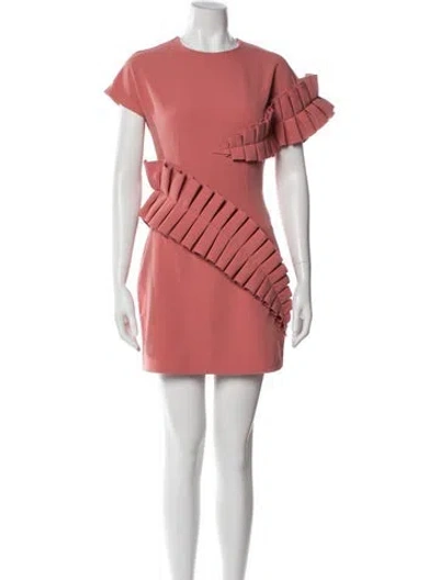 Pre-owned Andrea Iyamah Crew Neck Mini Dress W/ Tags In Pink