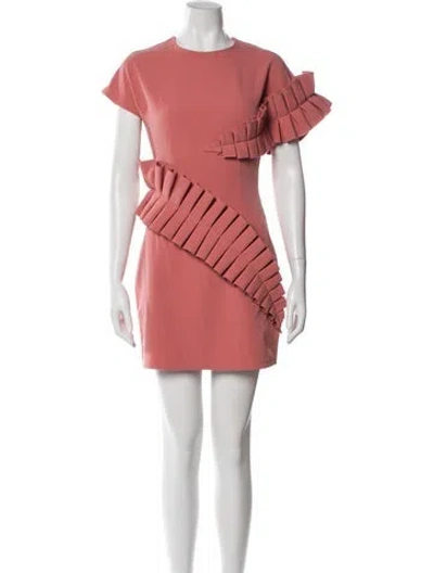 Pre-owned Andrea Iyamah Crew Neck Mini Dress W/ Tags In Pink