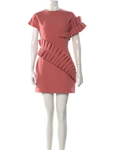 Pre-owned Andrea Iyamah Crew Neck Mini Dress W/ Tags In Pink