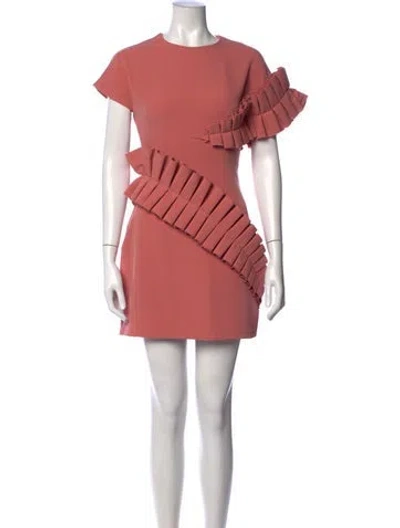 Pre-owned Andrea Iyamah Crew Neck Mini Dress W/ Tags In Pink
