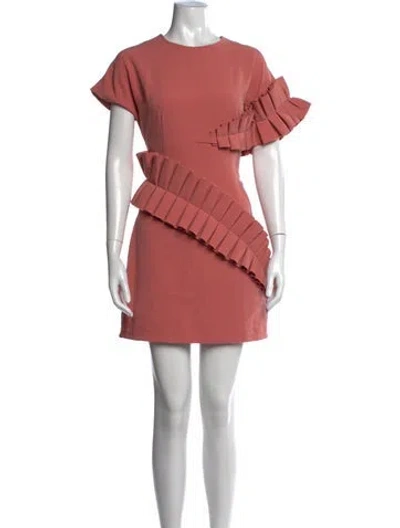 Pre-owned Andrea Iyamah Crew Neck Mini Dress W/ Tags In Pink