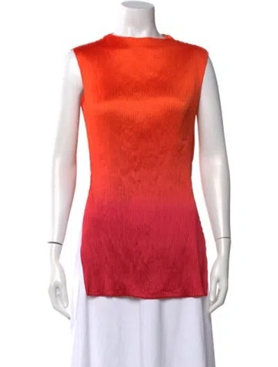 Pre-owned Andrea Iyamah Crew Neck Sleeveless Top In Orange