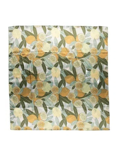 Pre-owned Andrea Iyamah Floral Print Scarf W/ Tags In Green