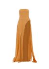 Andrea Iyamah Fora Strapless Top In Orange