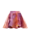 Andrea Iyamah Flared Organza Shorts In Multi Color
