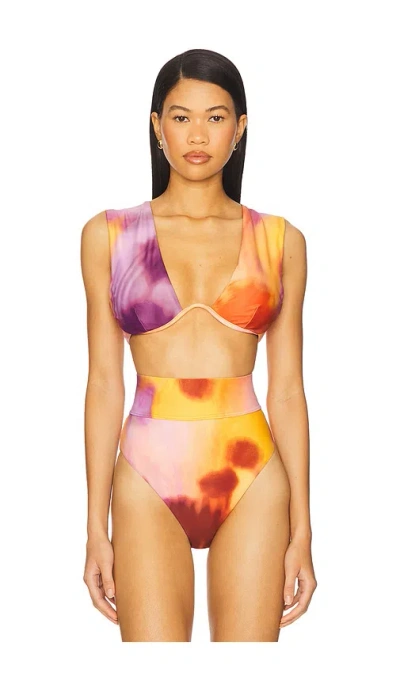 Andrea Iyamah Kuwa Bikini Top In Multi