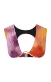 Andrea Iyamah Kuwa Dandi-print Bikini Top