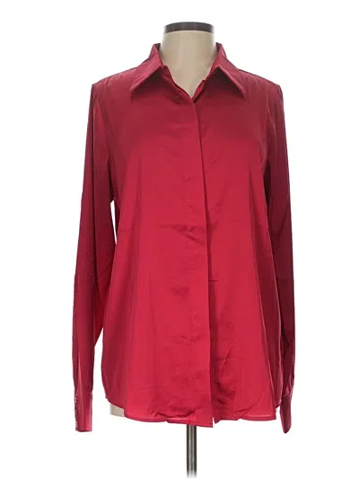 Pre-owned Andrea Iyamah Long Sleeve Blouse In Burgundy