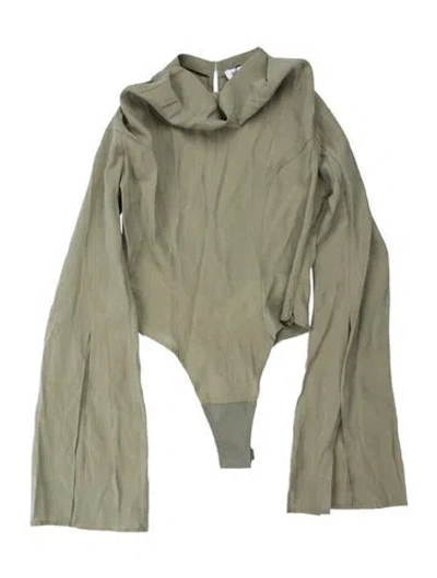 Pre-owned Andrea Iyamah Long Sleeve Top W/ Tags In Green