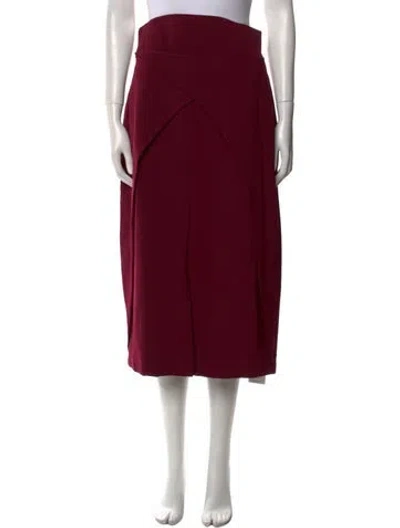 Pre-owned Andrea Iyamah Midi Length Skirt In Burgundy
