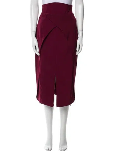 Pre-owned Andrea Iyamah Midi Length Skirt In Burgundy