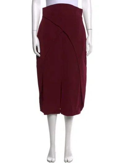 Pre-owned Andrea Iyamah Midi Length Skirt In Burgundy