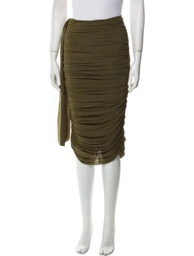 Pre-owned Andrea Iyamah Midi Length Skirt In Green