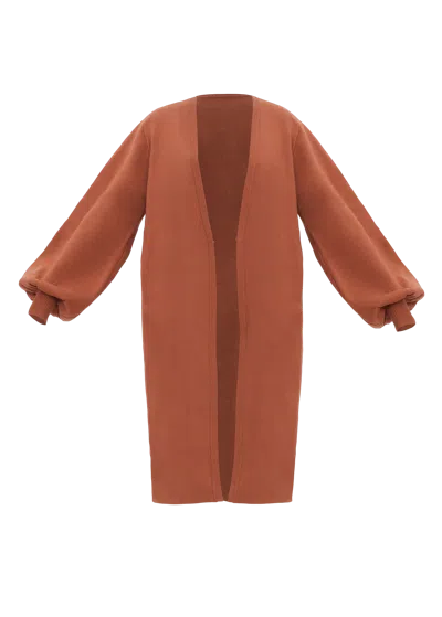 Andrea Iyamah Ona Knit Cardigan In Caramel