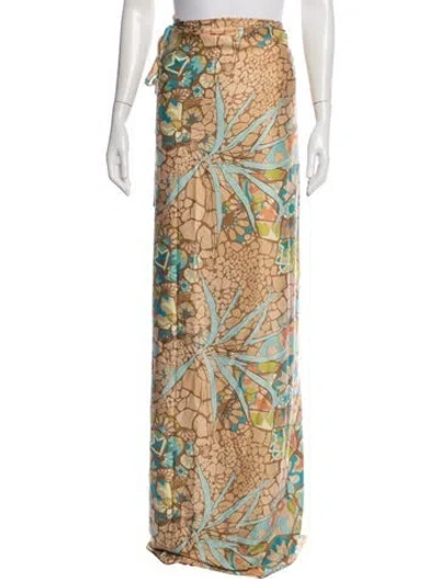 Pre-owned Andrea Iyamah Printed Long Skirt W/ Tags In Multi