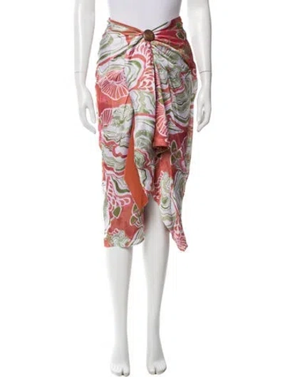 Pre-owned Andrea Iyamah Printed Midi Length Skirt W/ Tags In Multi