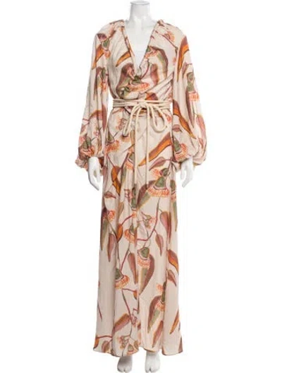 Pre-owned Andrea Iyamah Printed Nightgown In Neutral