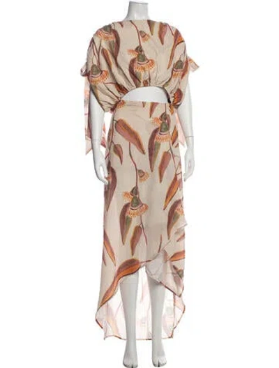 Pre-owned Andrea Iyamah Printed Skirt Set In Neutral