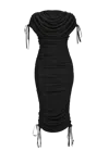 Andrea Iyamah Women's Ratu Ruched Mesh Midi Dress In Charcoal