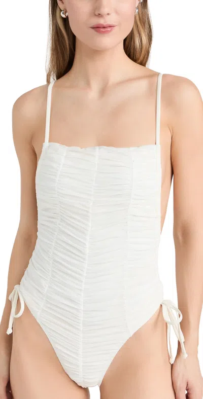 Andrea Iyamah Women's Reco Ruched Swimsuit In Limestone