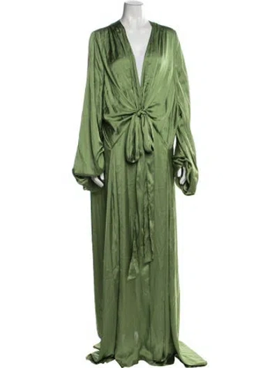 Pre-owned Andrea Iyamah Robe W/ Tags In Green