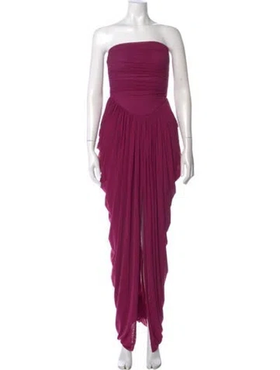 Pre-owned Andrea Iyamah Strapless Long Dress W/ Tags In Purple