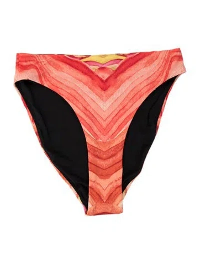 Pre-owned Andrea Iyamah Striped Bottoms In Orange