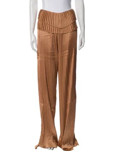 Pre-owned Andrea Iyamah Striped Wide Leg Pants W/ Tags In Neutral