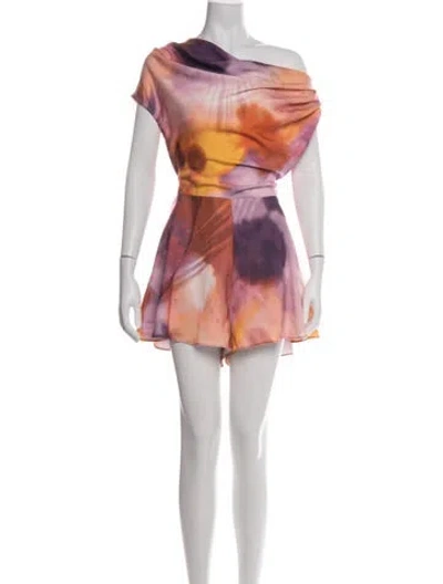 Pre-owned Andrea Iyamah Tie-dye Print Mini Dress In Multicolor