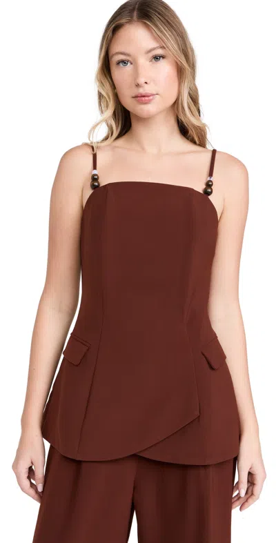 Andrea Iyamah Women's Varu Boned Vest Top In Ebony