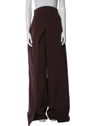 Pre-owned Andrea Iyamah Wide Leg Pants In Brown