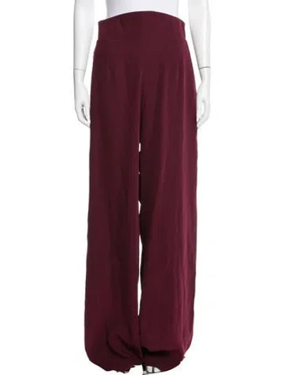 Pre-owned Andrea Iyamah Wide Leg Pants In Burgundy