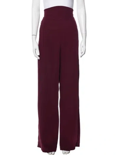 Pre-owned Andrea Iyamah Wide Leg Pants In Burgundy