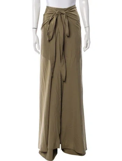 Pre-owned Andrea Iyamah Wide Leg Pants In Green